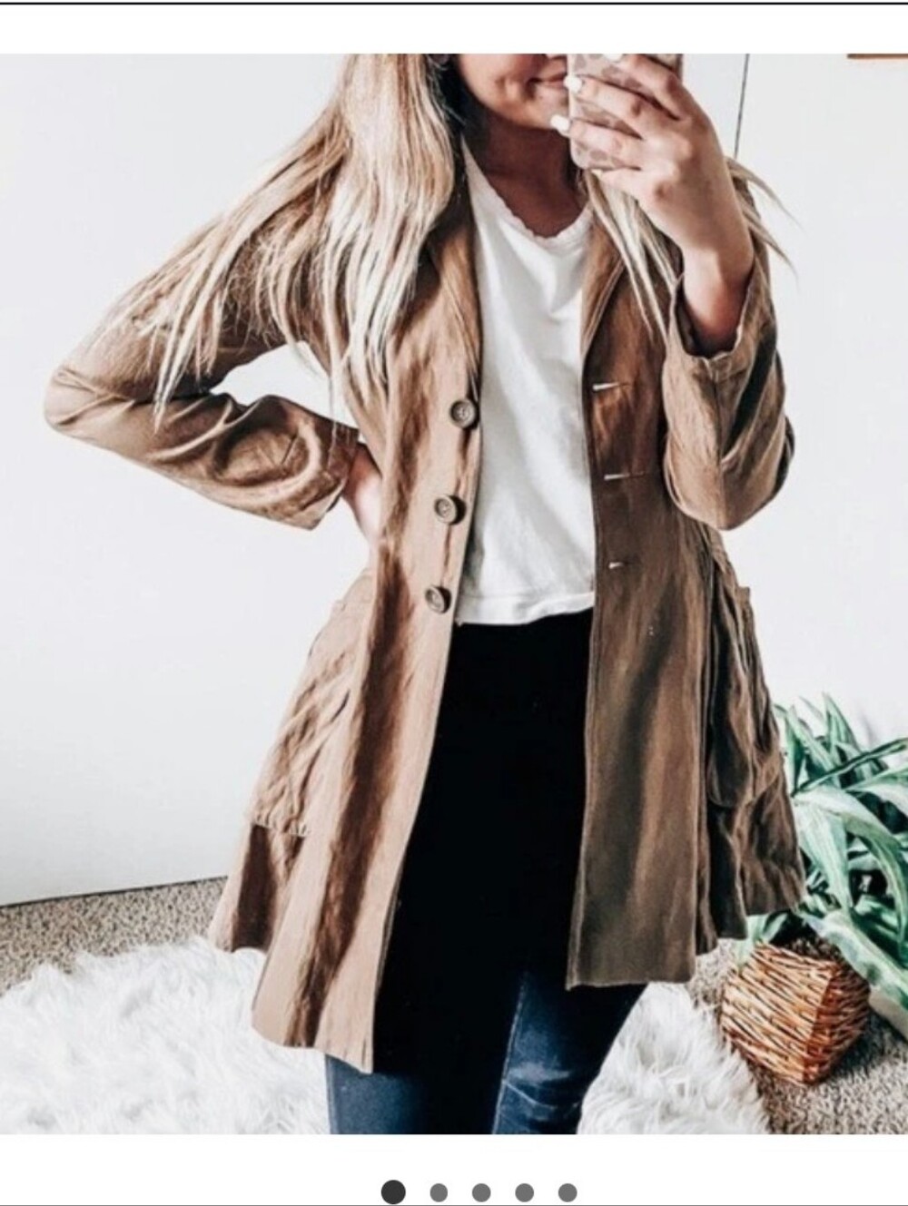 Cabi Treasure Hunter Steampunk Jacket Trench Coat Beige Cotton Sz S EUC